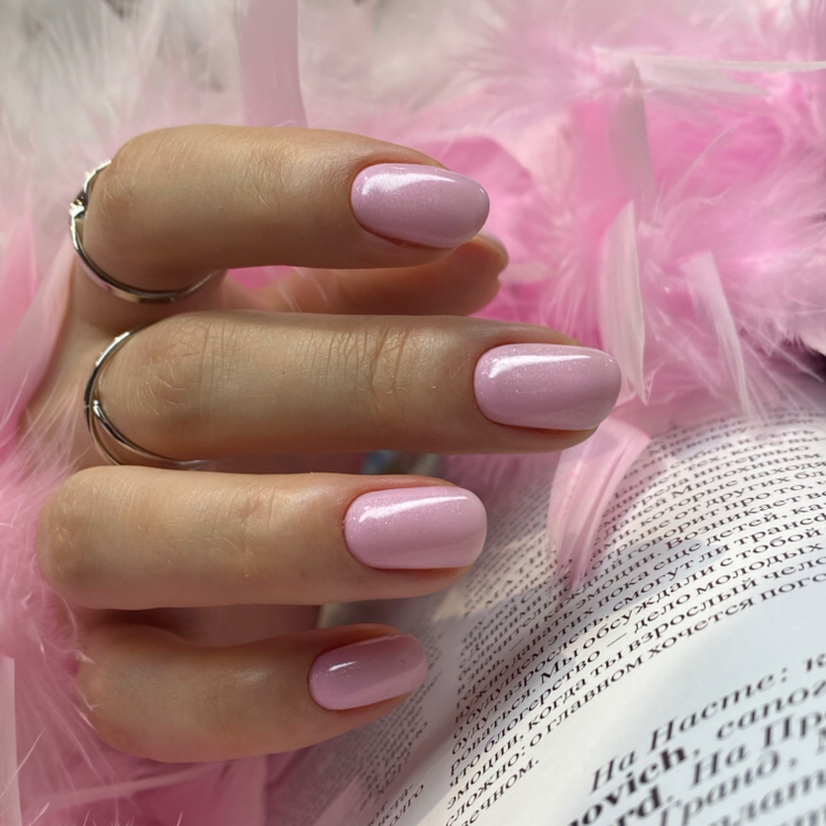 Маникюр комби+ гель лак (однотонное)