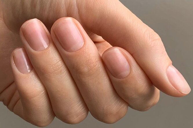 Маникюр комбинированный без покрытия