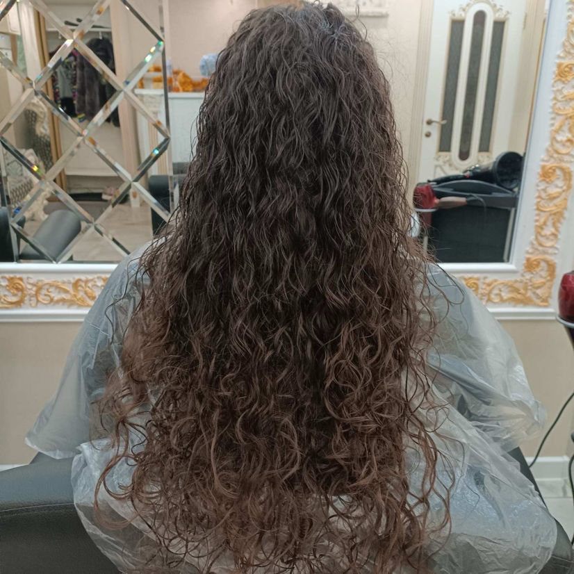 биозавивка очень длинные волосы