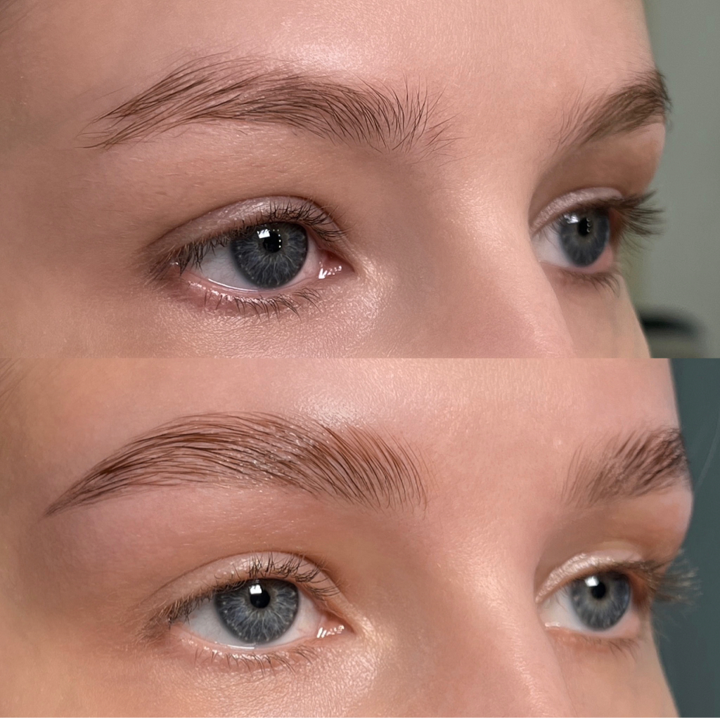 Долговременная укладка + окрашивание бровей