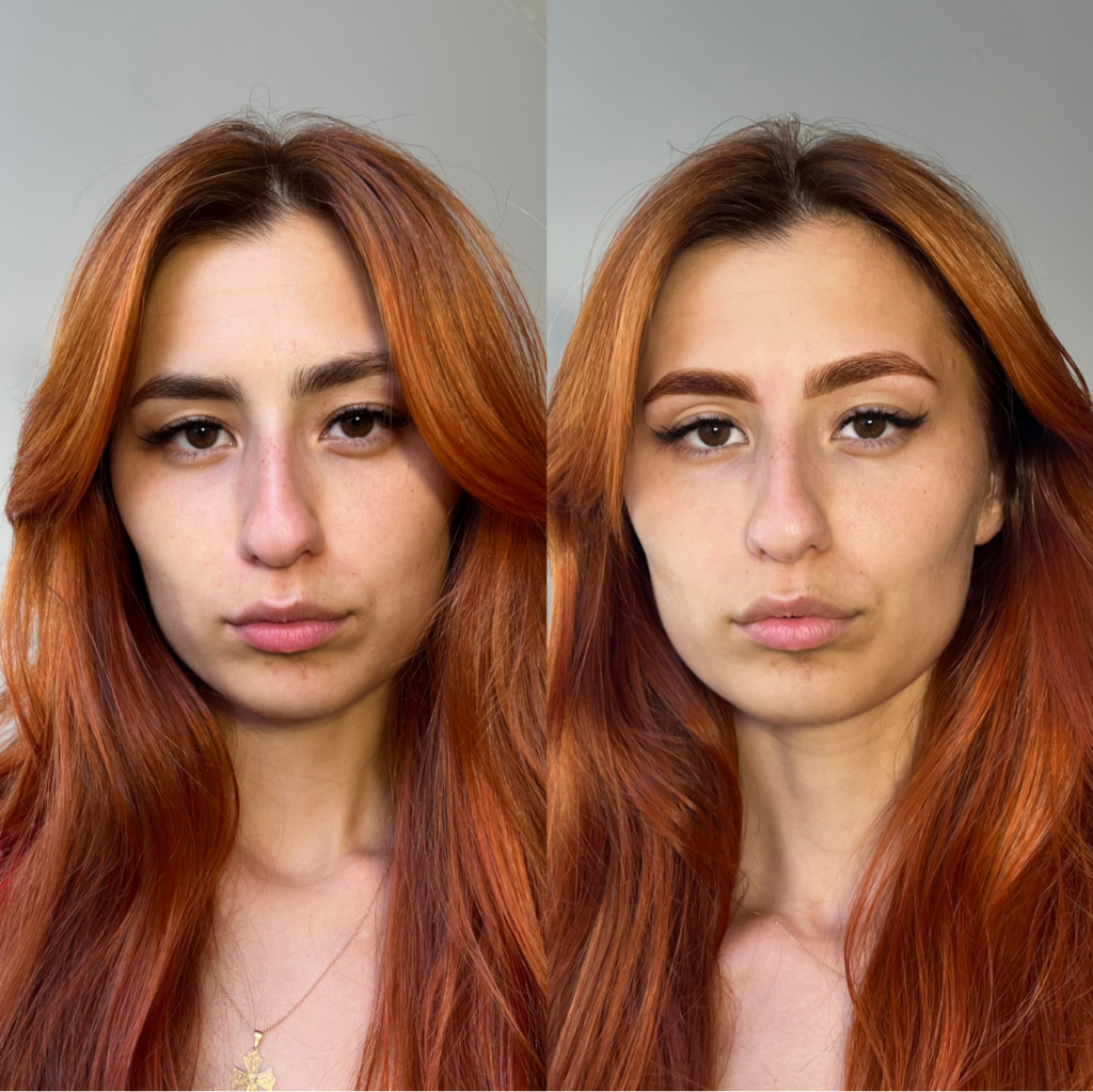 Осветление бровей с окрашиванием+ коррекция+уход