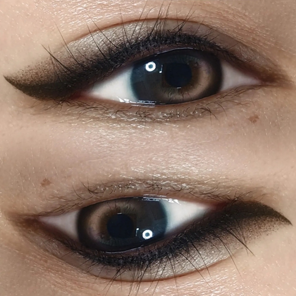 Перманентный макияж век - стрелка с растушевкой