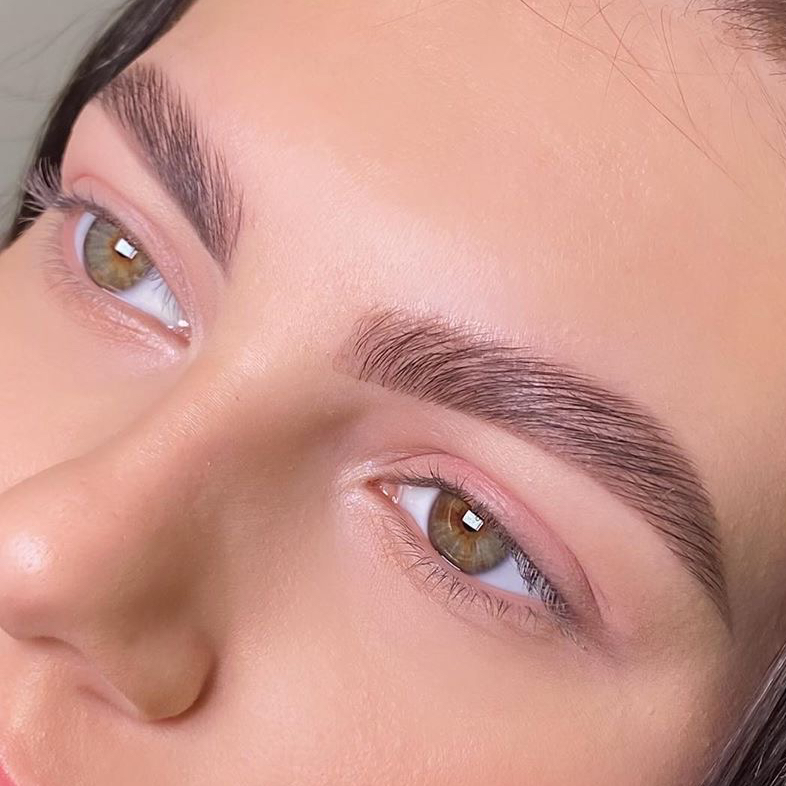 Окрашивание+долговременная укладка бровей