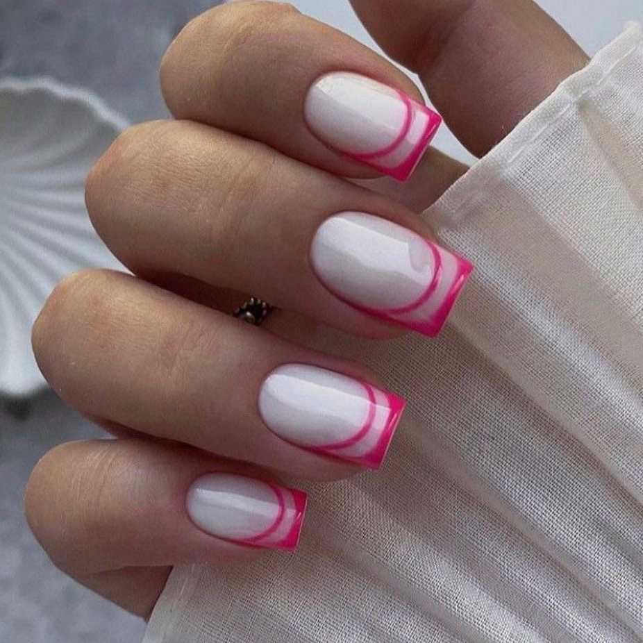 Снятие, маникюр, выравнивание , гель-лак + двойной френч/ выкладной френч/ омбре цветное/ стемпинг на все ногти