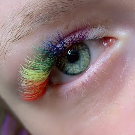 Цветные ресницы/лучи/стразы