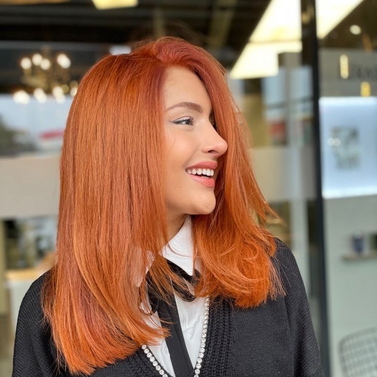 Окрашивание волос в один тон средняя длинна