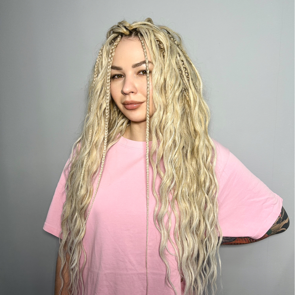 Вплетение комплекта дреды/дредолоконы