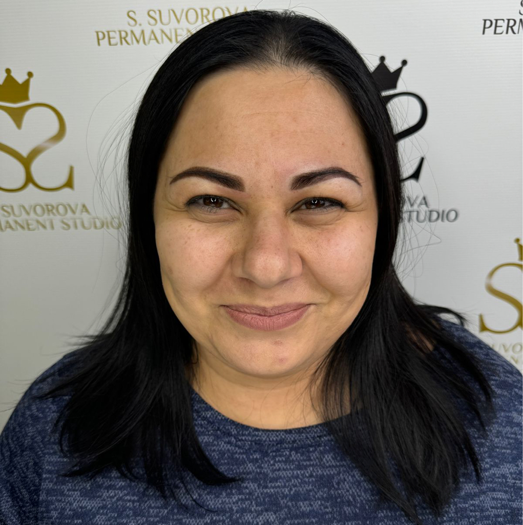 Коррекция перманентного макияжа бровей - пудровое напыление (мастер Елена)