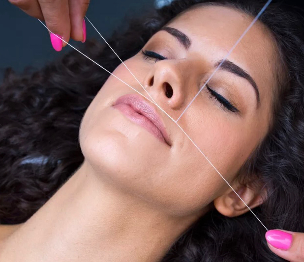Лицо, кроме бровей нитью д/женщин