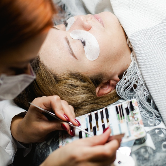 Коррекция наращивания ресниц 1,5D полуторный обьем (топ мастер)