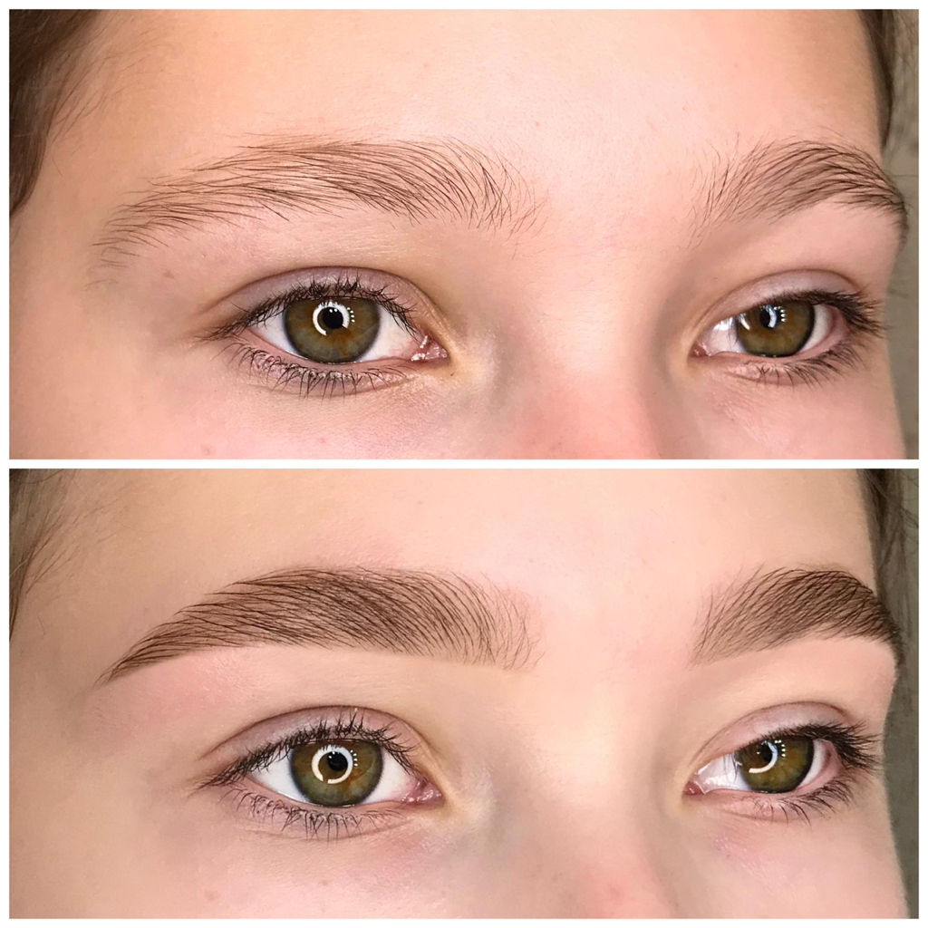 Оформление+окрашивание бровей.