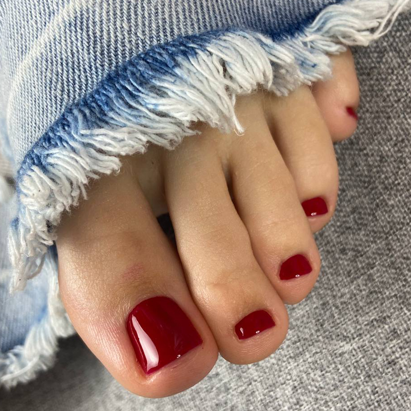 Педикюр только пальчики с покрытием гель-лаком