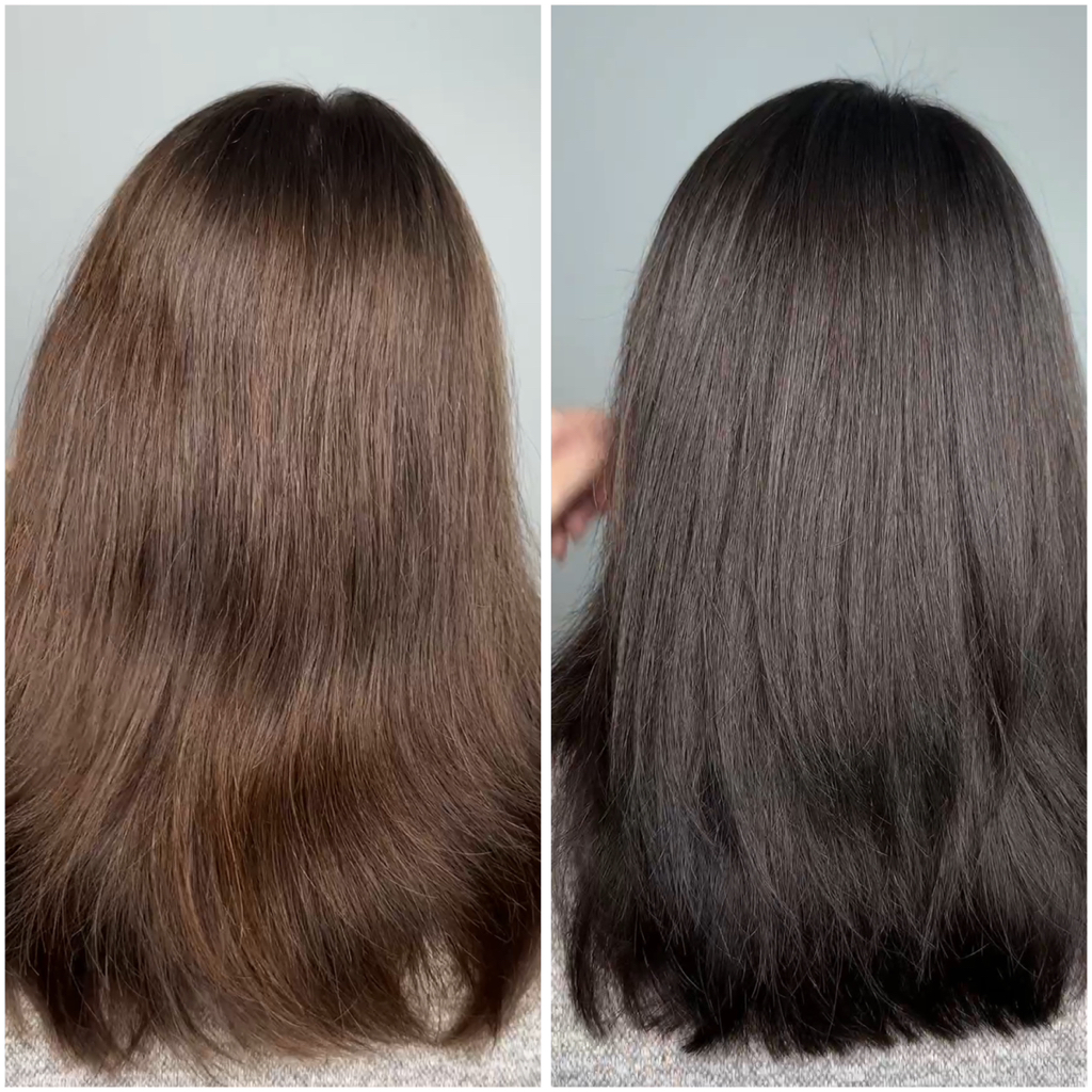 Тонирование + уход + стрижка (длина до лопаток)