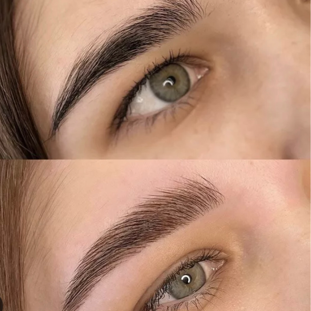 Осветление бровей