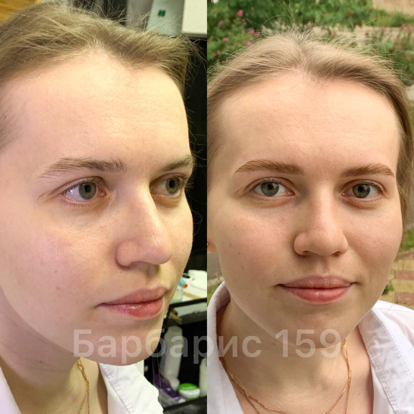 Осветление бровей