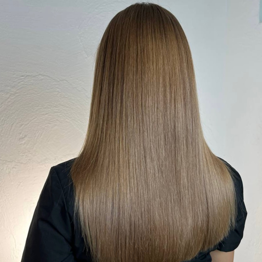 Тонирование волос дополнительно к выпрямлению