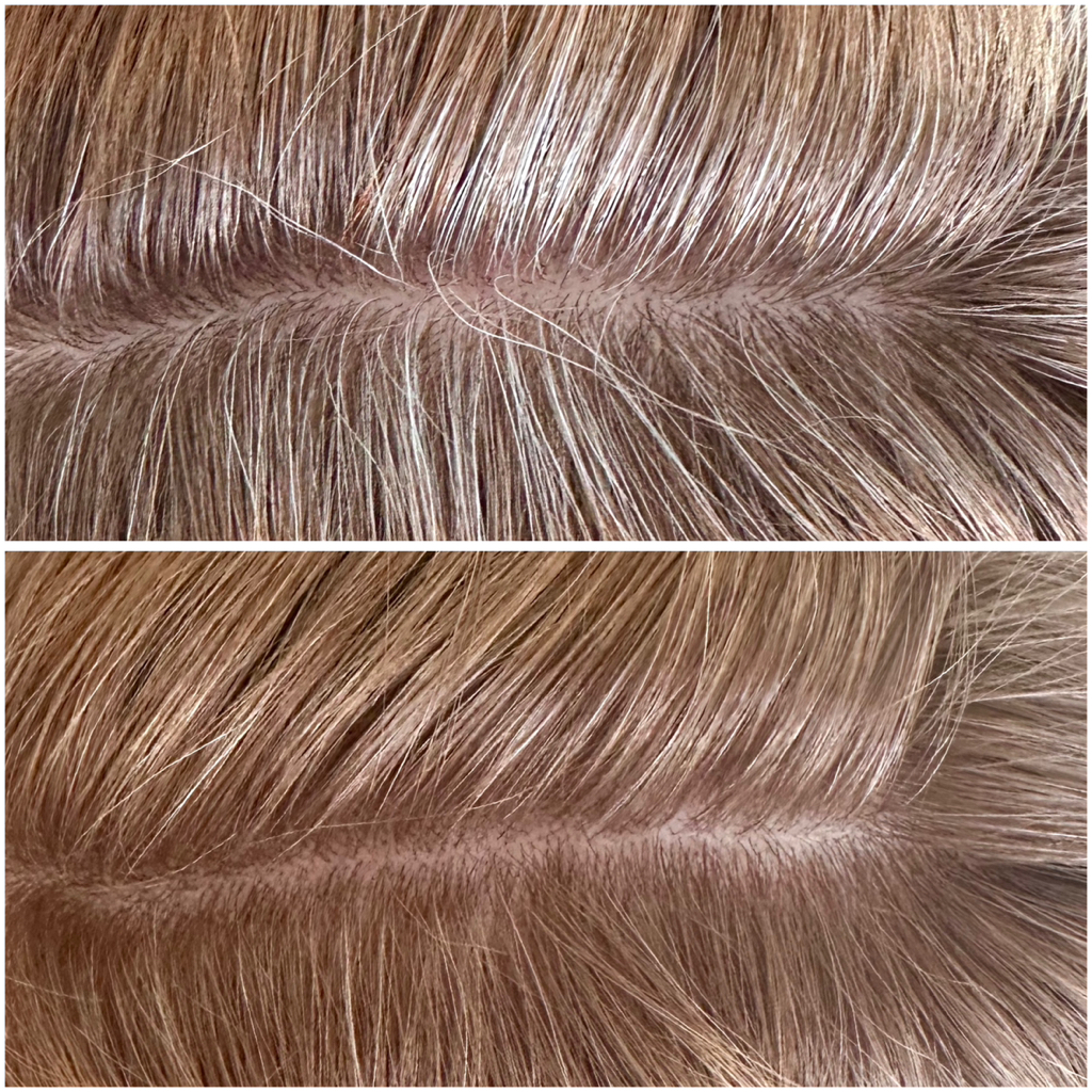 Окрашивание корней + уход + стрижка (длина до плеч)