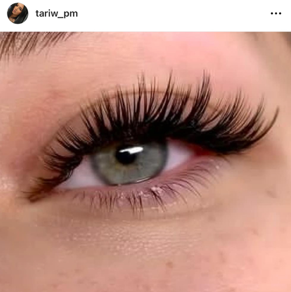 Наращивание ресниц мокрый