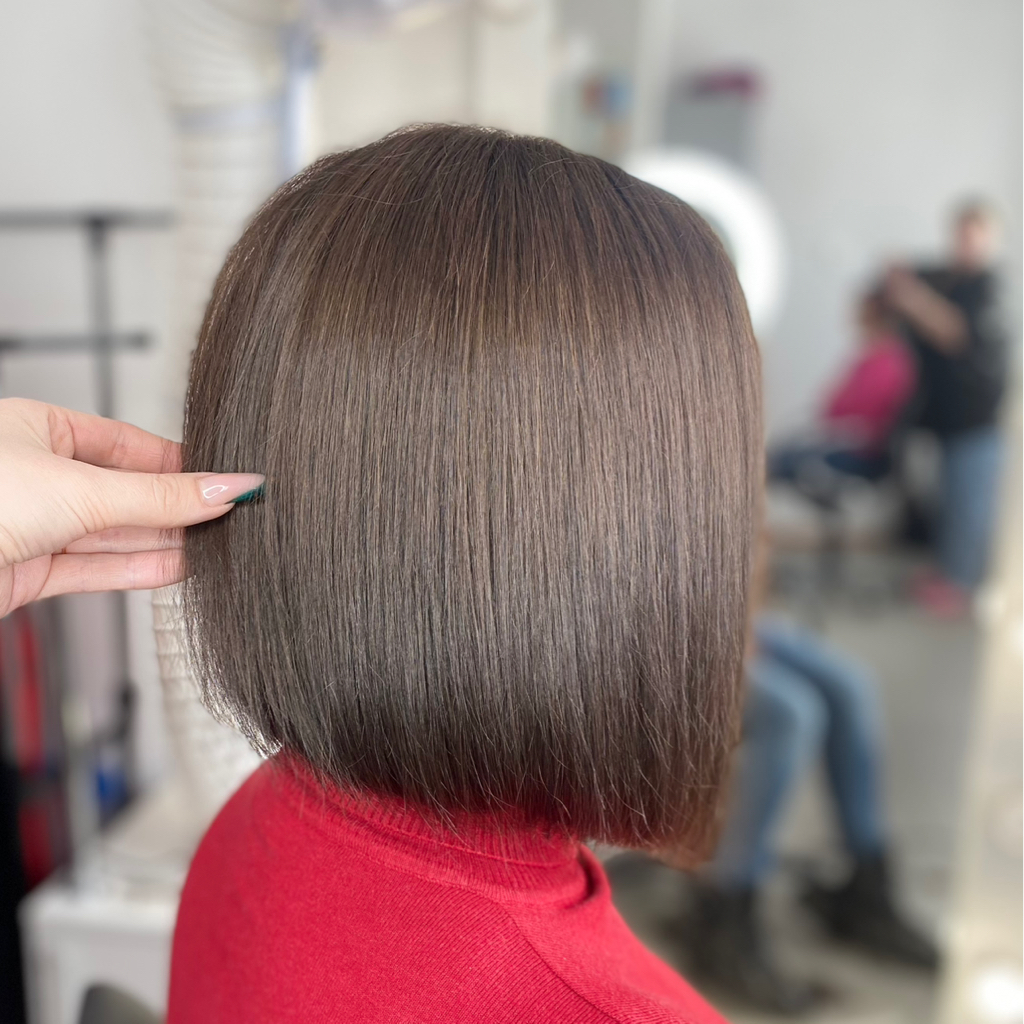 Окрашивание тон в тон (волосы до плеч)