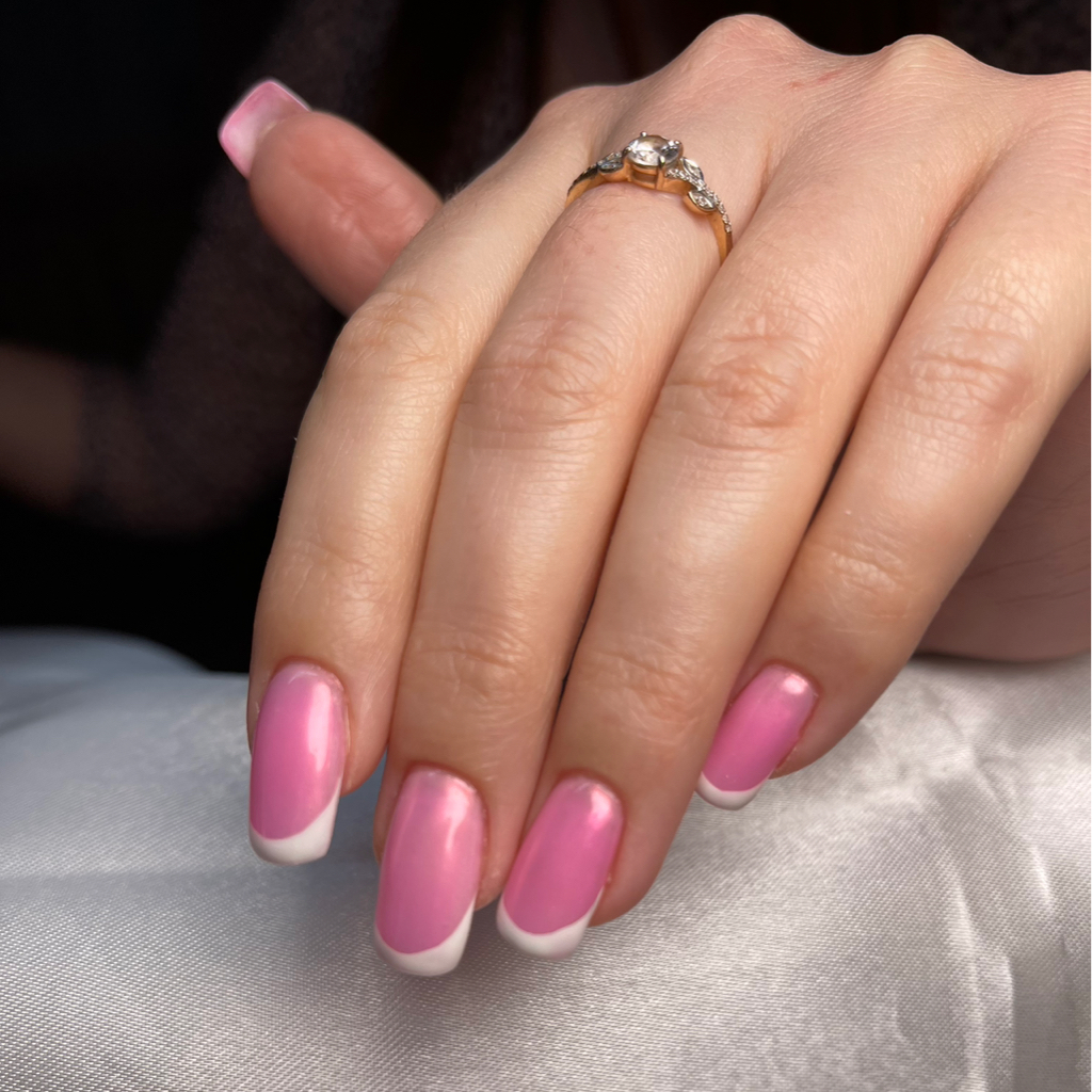 1.2 Титановые ногти цветной френч или дизайн (безопасный маникюр) для тех у кого аллергия или не держится покрытие