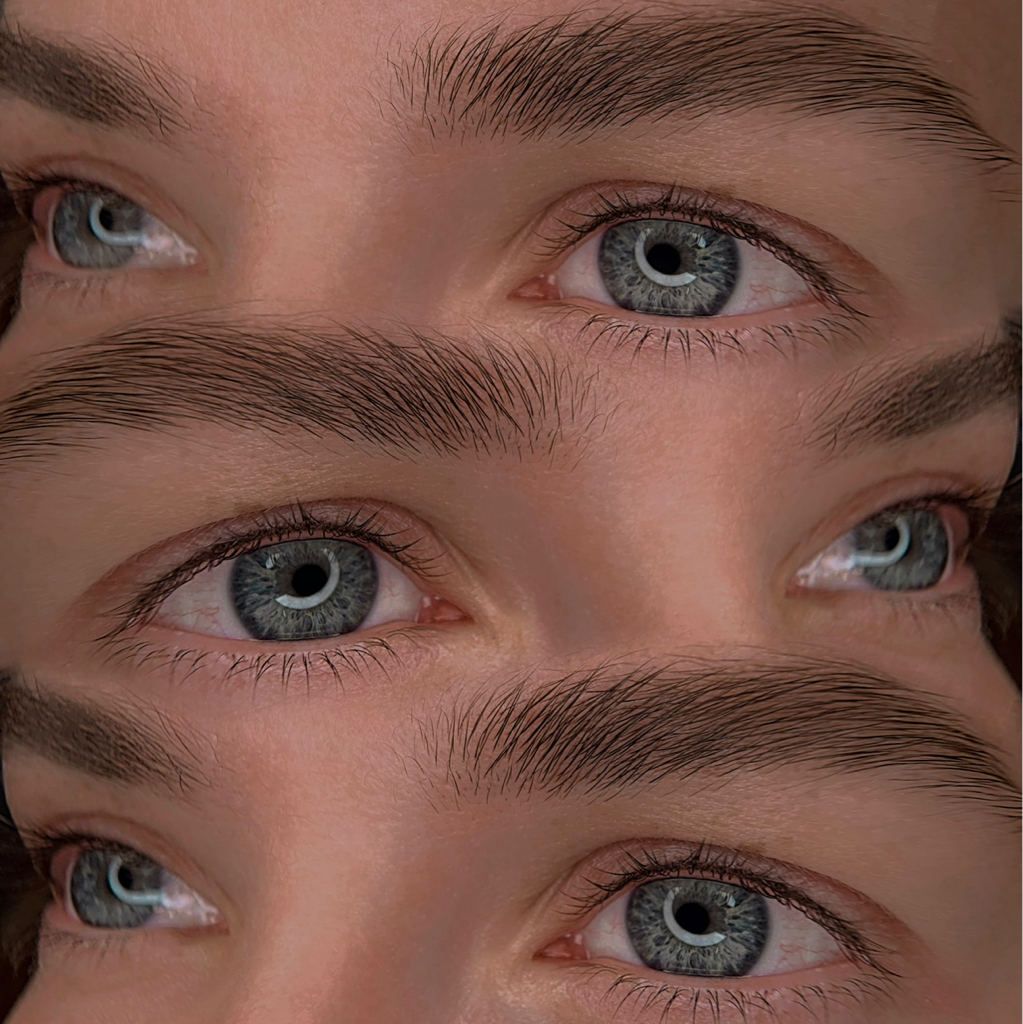 Перманент бровей. 2-й этап. Пудровое напыление. (спустя месяц и не более 3х)