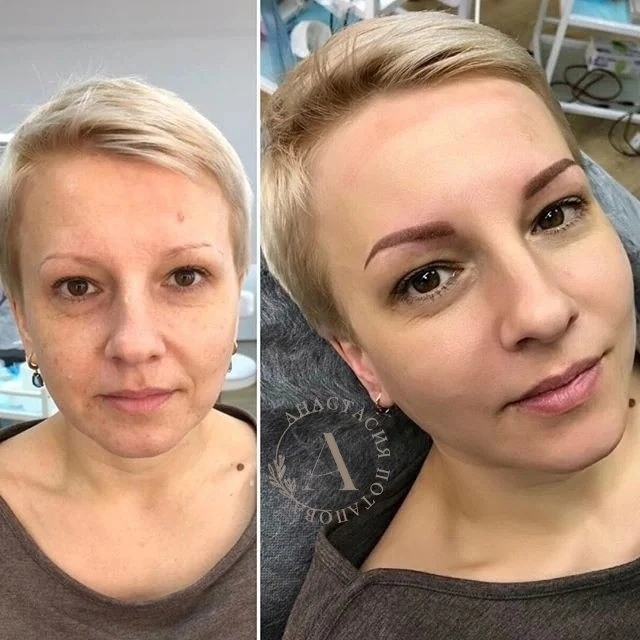 Перманентный макияж бровей