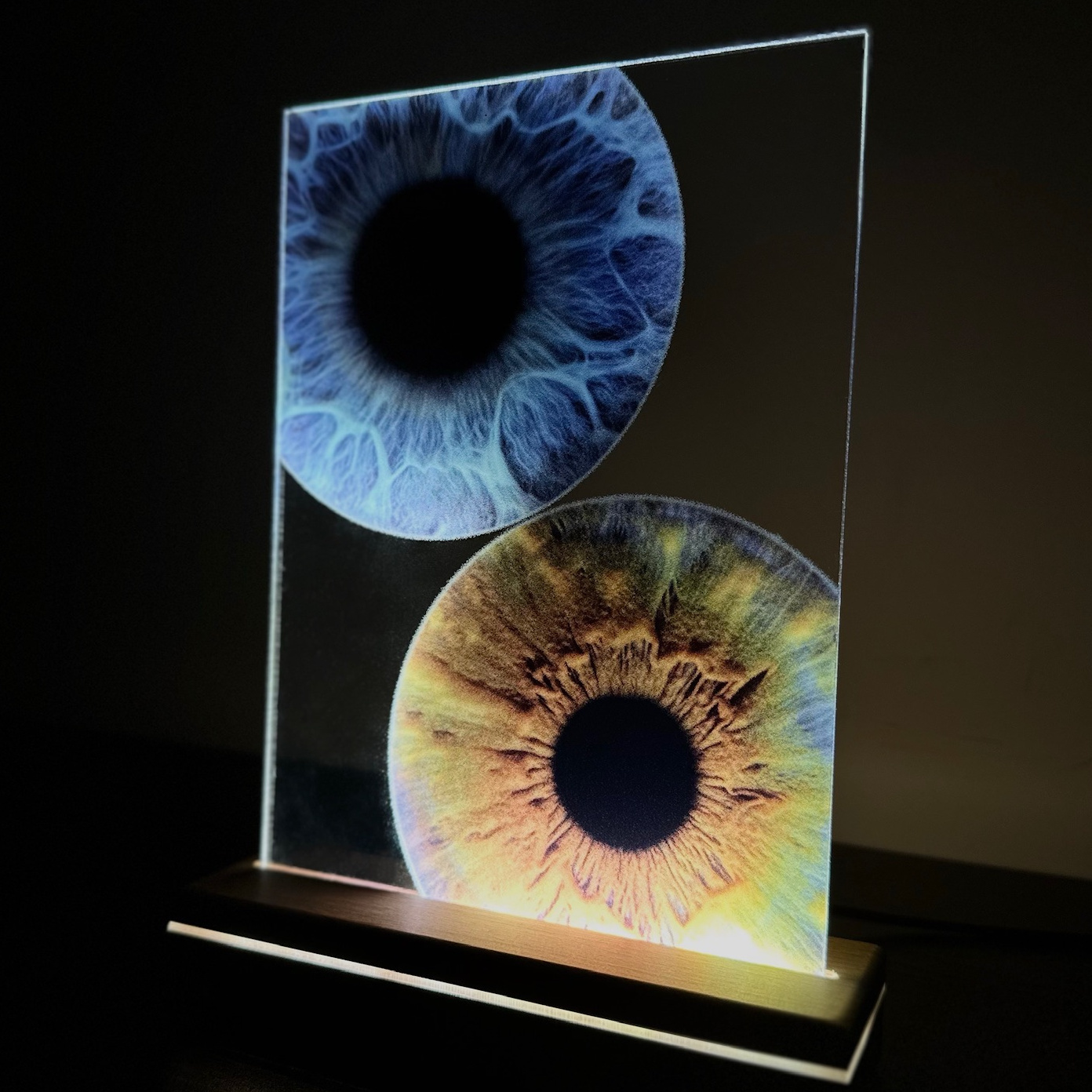 Фото радужки на стекле