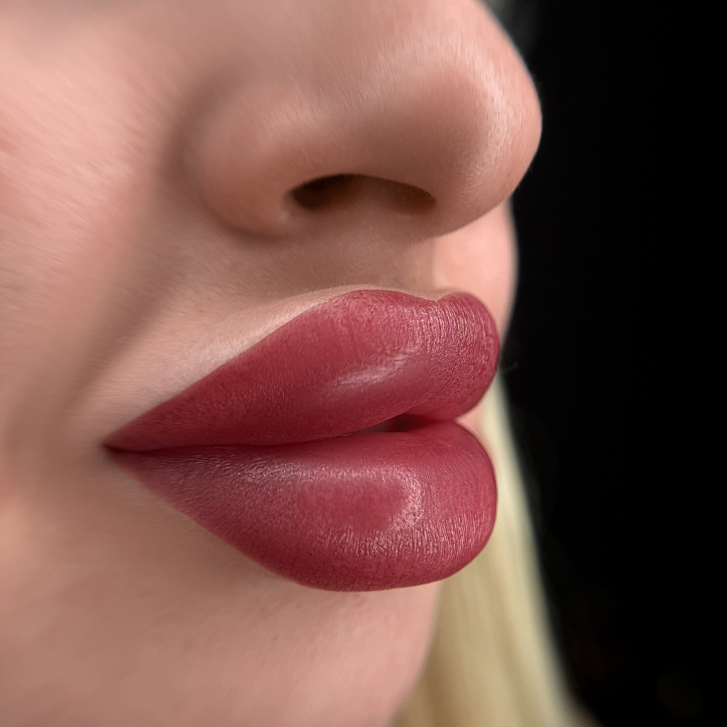 Перманентный макияж губ (помадная , акварельная техника)