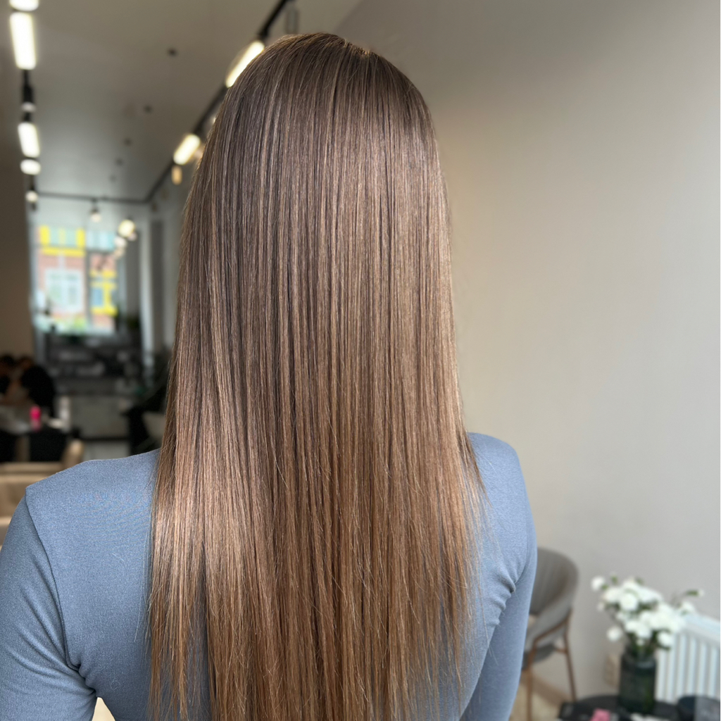 Тонирование темных волос