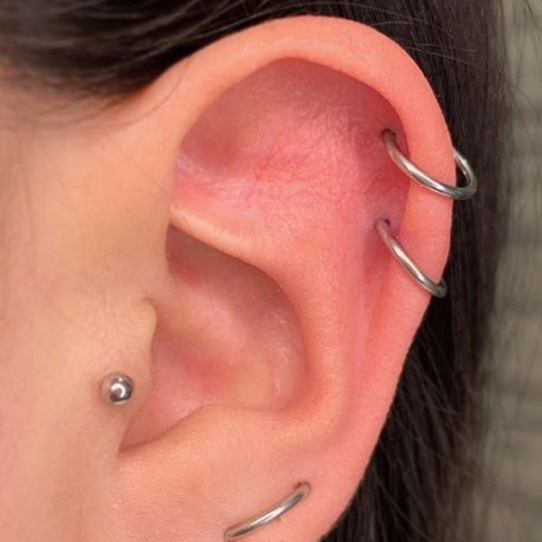 Пирсинг хряща "Хеликс"