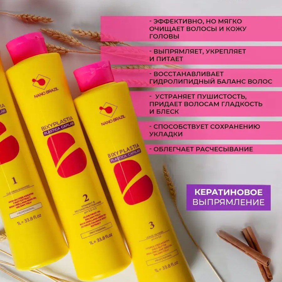 Кератиновое выпрямление Средняя длина.