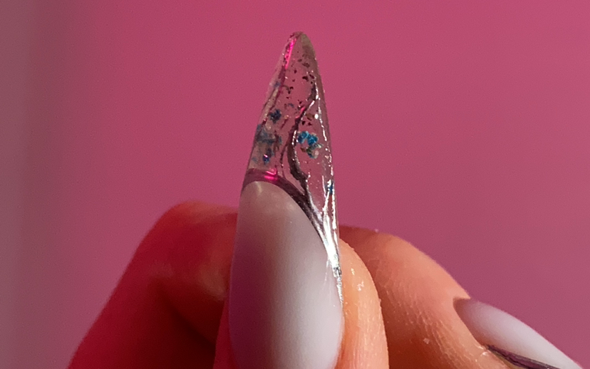 Маникюр + укрепление + дизайн на длинные ногти