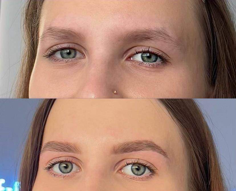 Архитектура + окрашивание бровей