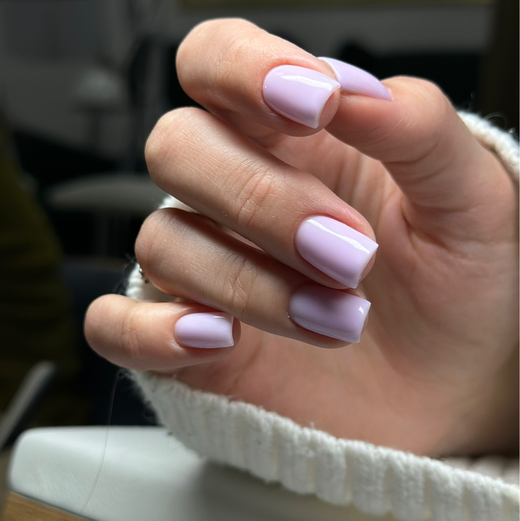 маникюр(укрепление гель+покрытие гель лаком однотон)