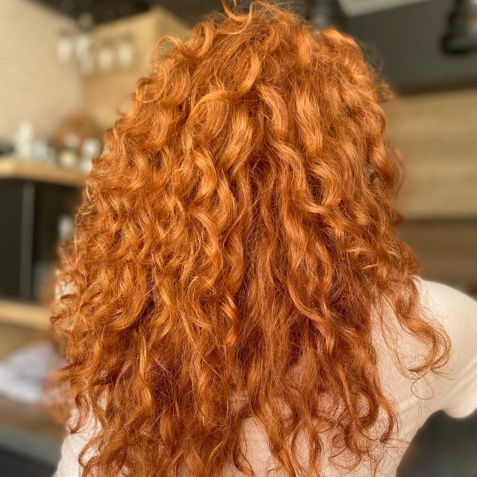 Окрашивание в один тон средние