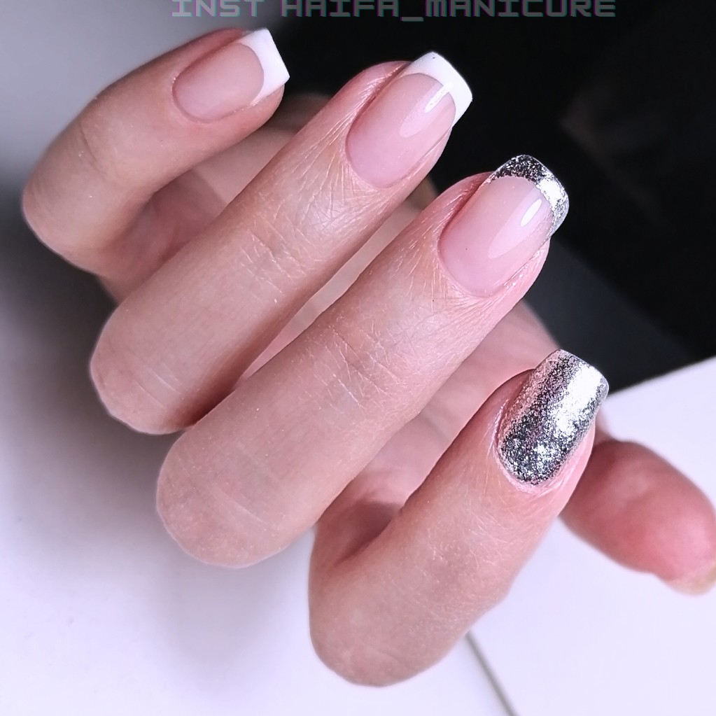 Маникюр Цвет или Френч  Гель Лак  manicure lac gel color or French for color base (milk, pink) / צבע לק ג'ל מניקור או בסיס צרפתי