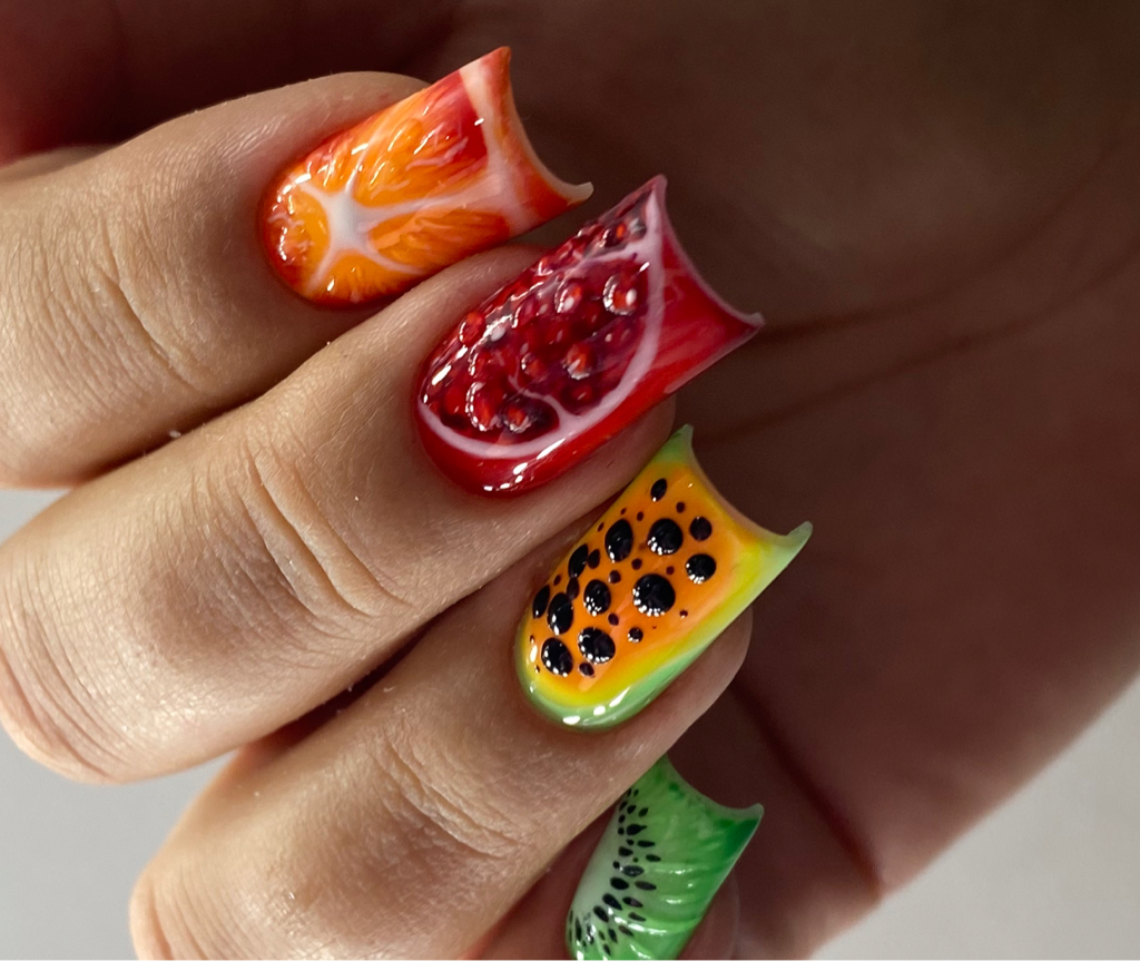 Маникюр с покрытием + сложный дизайн (10 ногтей)