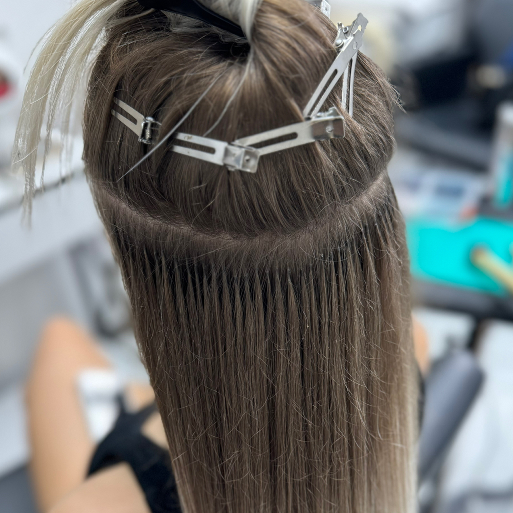 Снятие наращенных волос