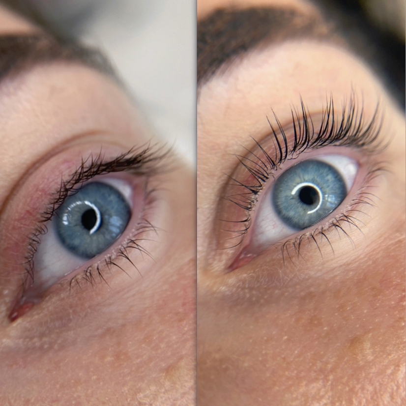 Ламинирование ресниц  + окрашивание + 4х-ступенчатый уход Amica