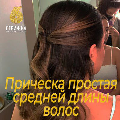 Причёска простая до 30см