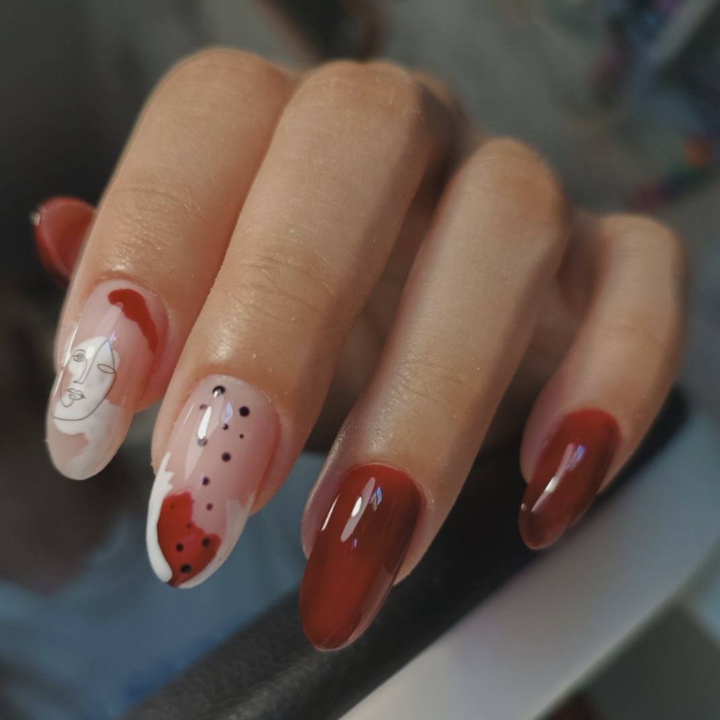 Дизайн на ногти более 2 пальчиков или сложные дизайны (френч, полоски, сухоцветы, Стразы и тд)