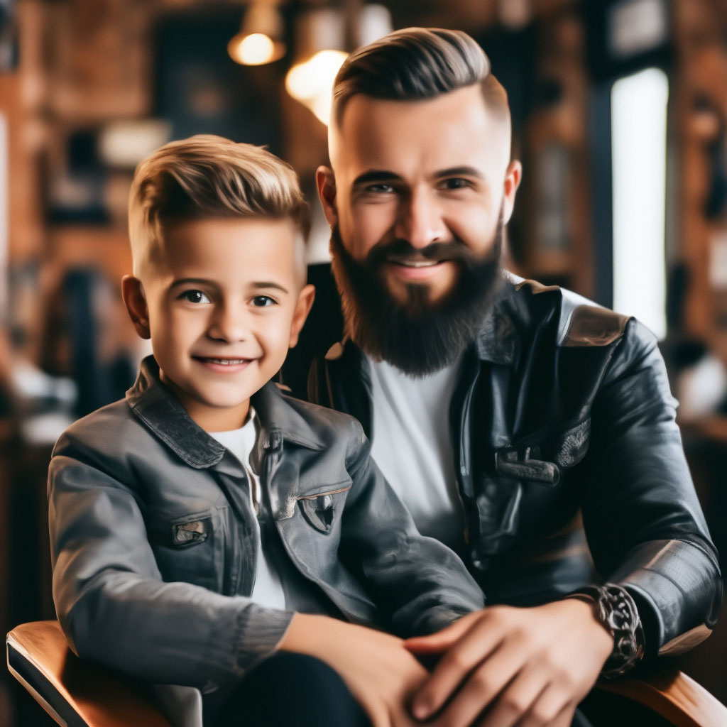 Стрижка отец-сын