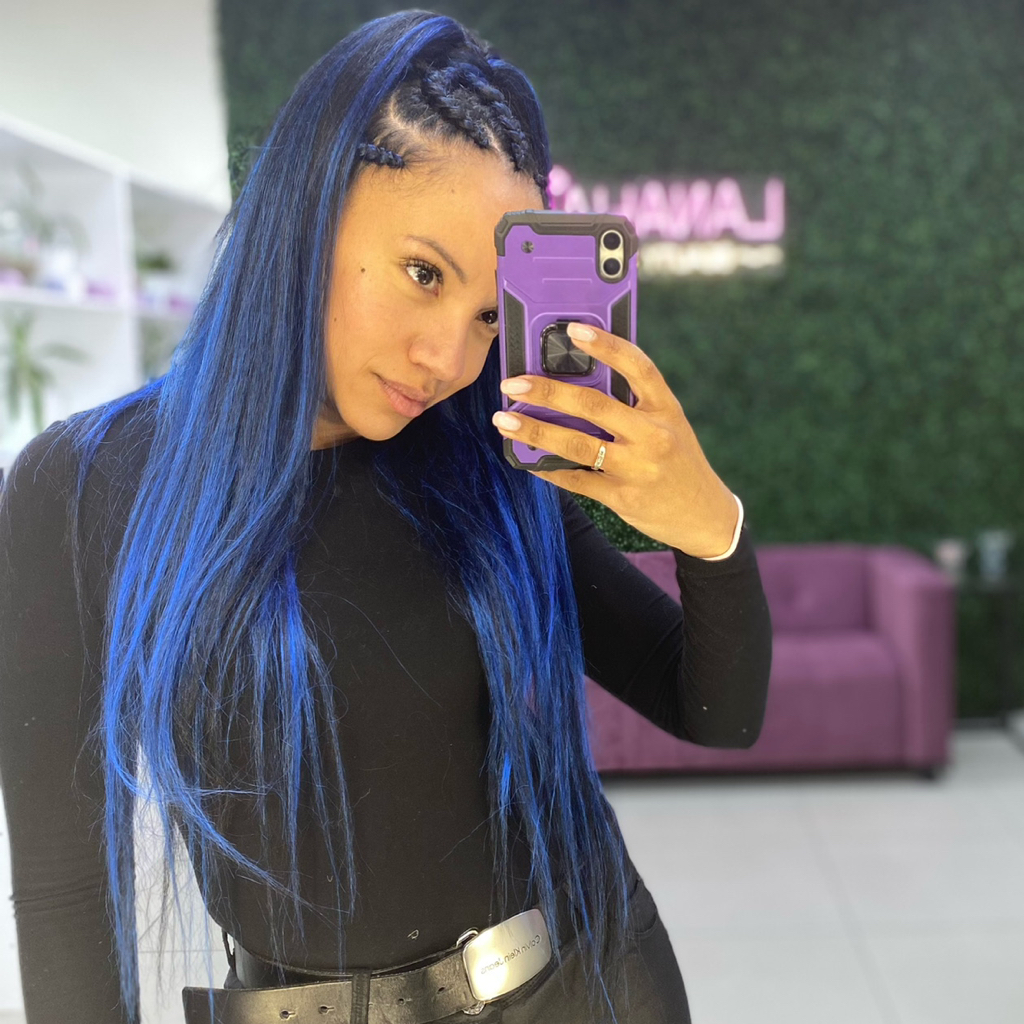 Брейды в распущенный прямой хвост