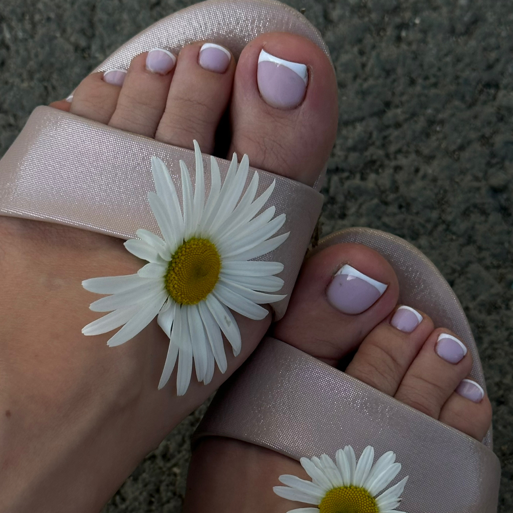 Педикюр покрытие пальчиков гель лак и френч