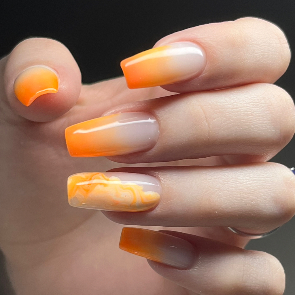 Маникюр с покрытием гель-лак + сложный дизайн