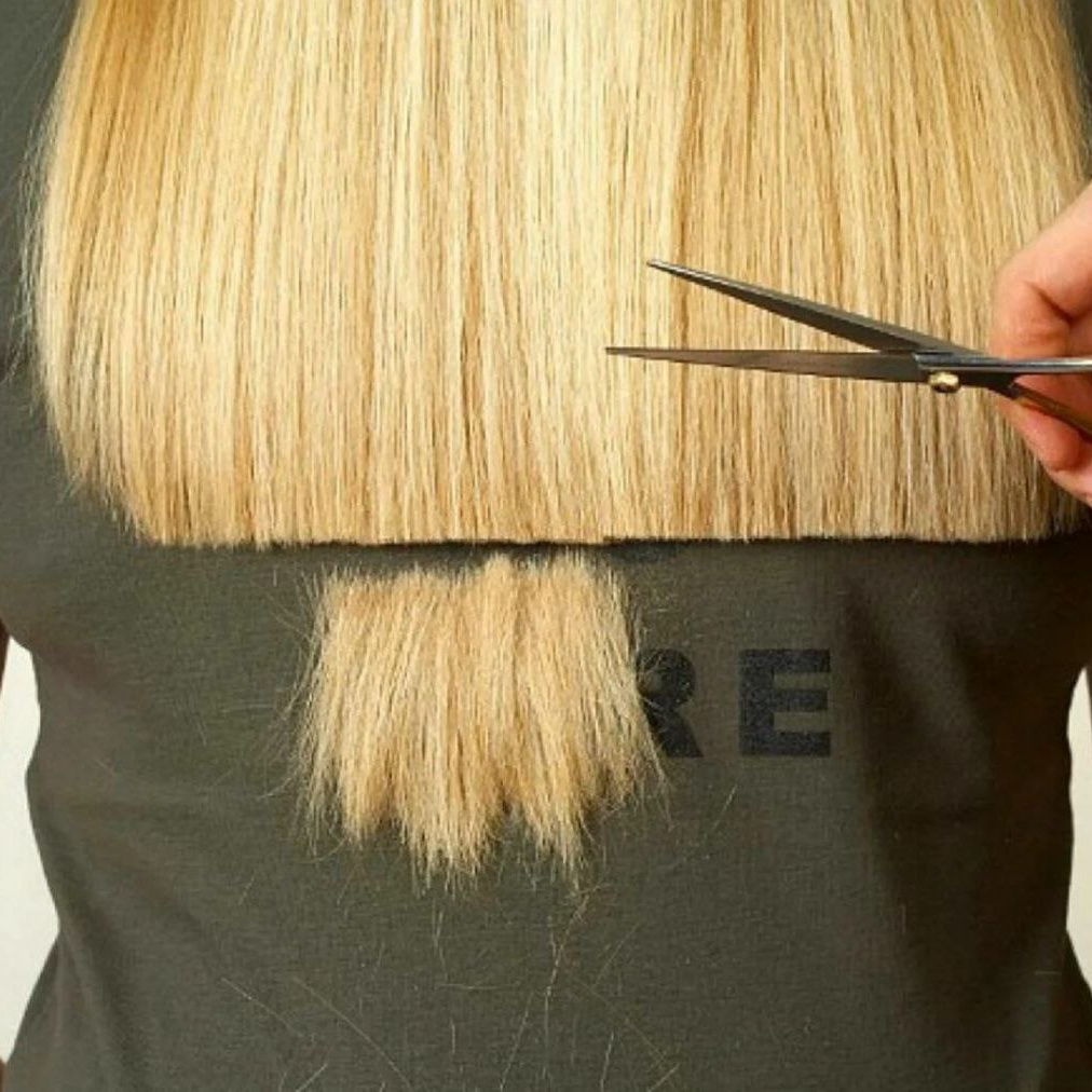 Подравнивание волос в 1 длинну