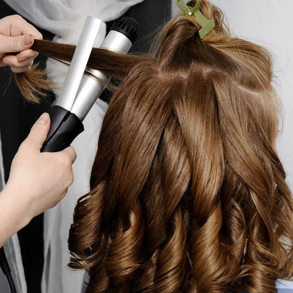 Укладка волос на плойку/бигуди/утюжок