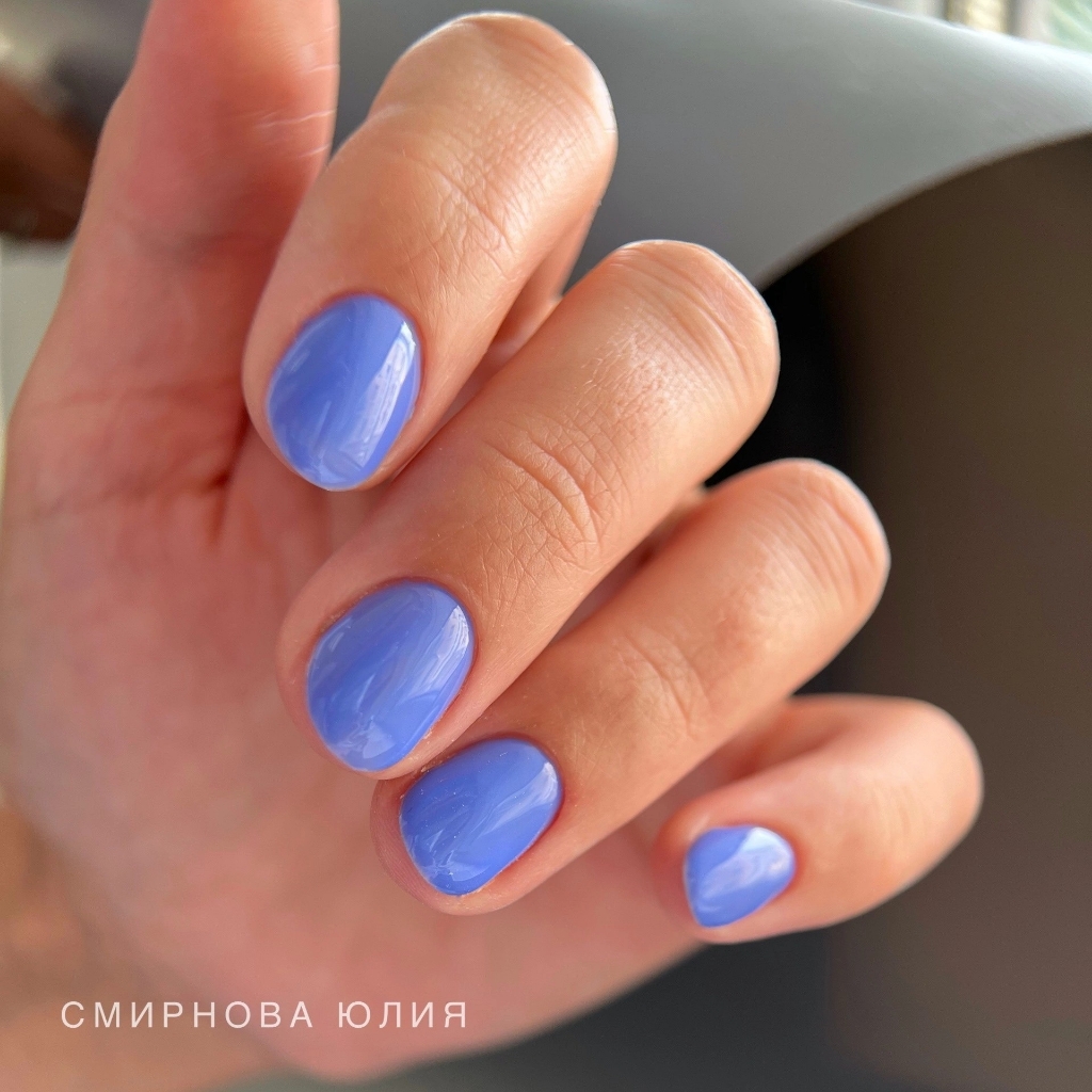 Маникюр комбинированный+покрытие гель-лак однотон короткие ногти