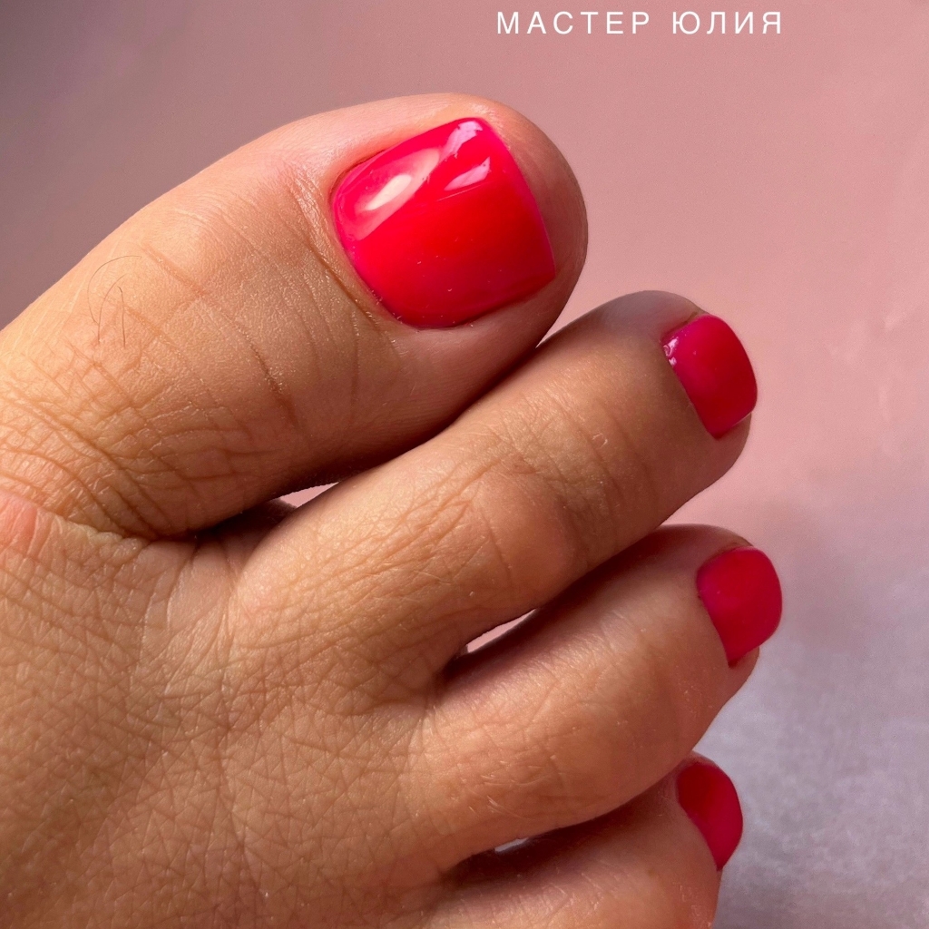 Педикюр полностью обработка стопы+покрытие