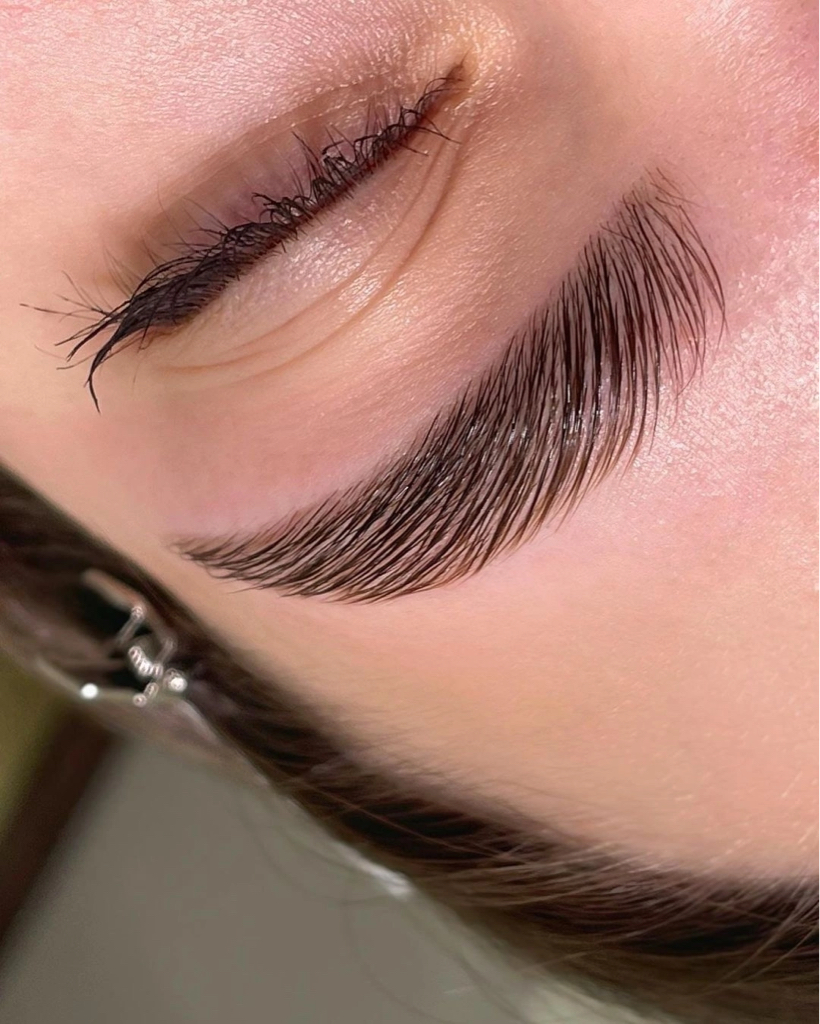 Окрашивание бровей + коррекция (при необходимости осветление, прореживание)